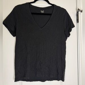 Madewell Black V-Neck T-Shirt